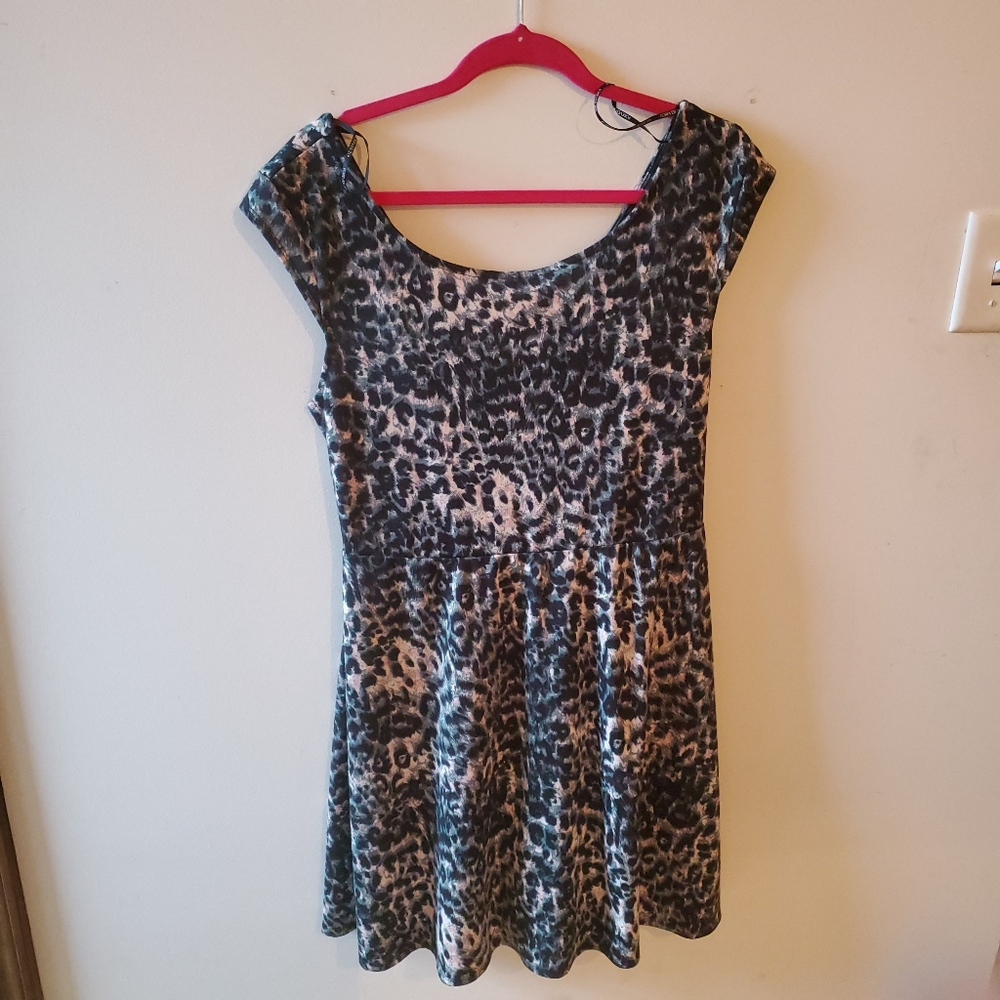 Forever 21 Animal Print 1X Skater Dress